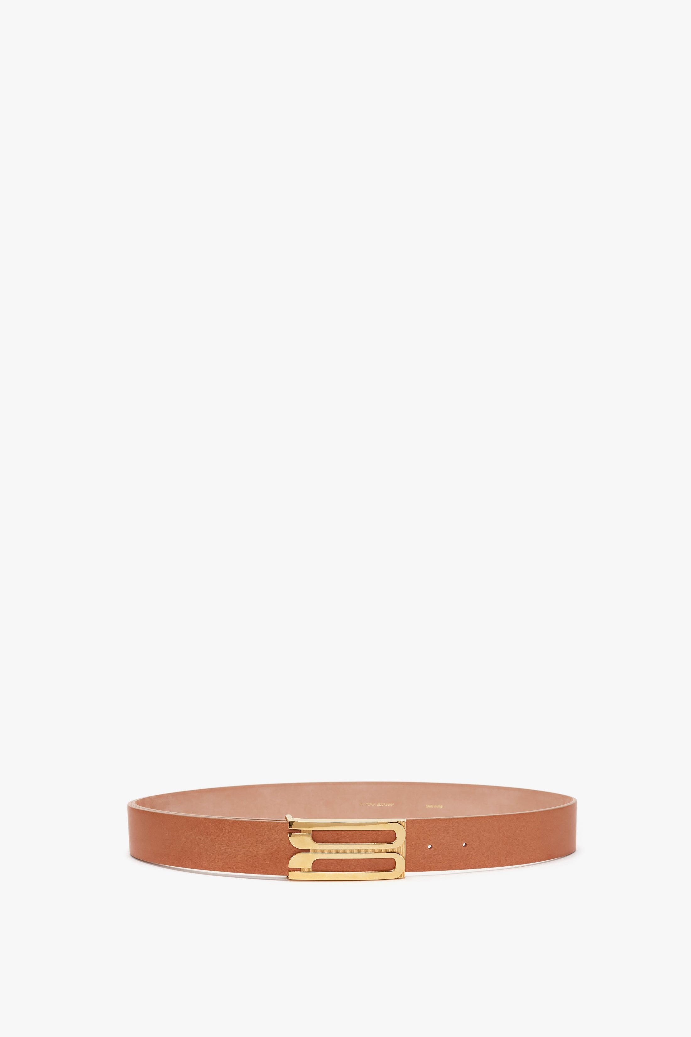 Exclusive Jumbo Frame Belt In Nude Leather - 1