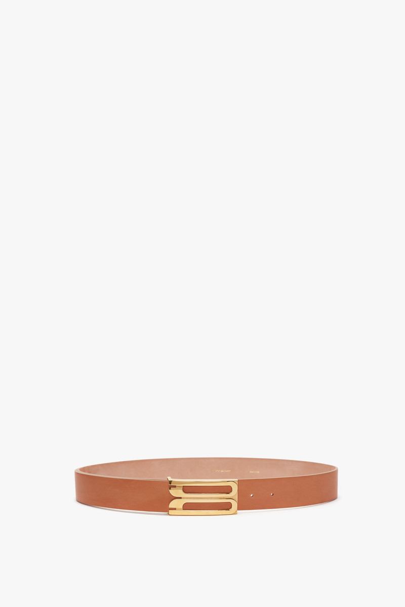 Exclusive Jumbo Frame Belt In Nude Leather 1