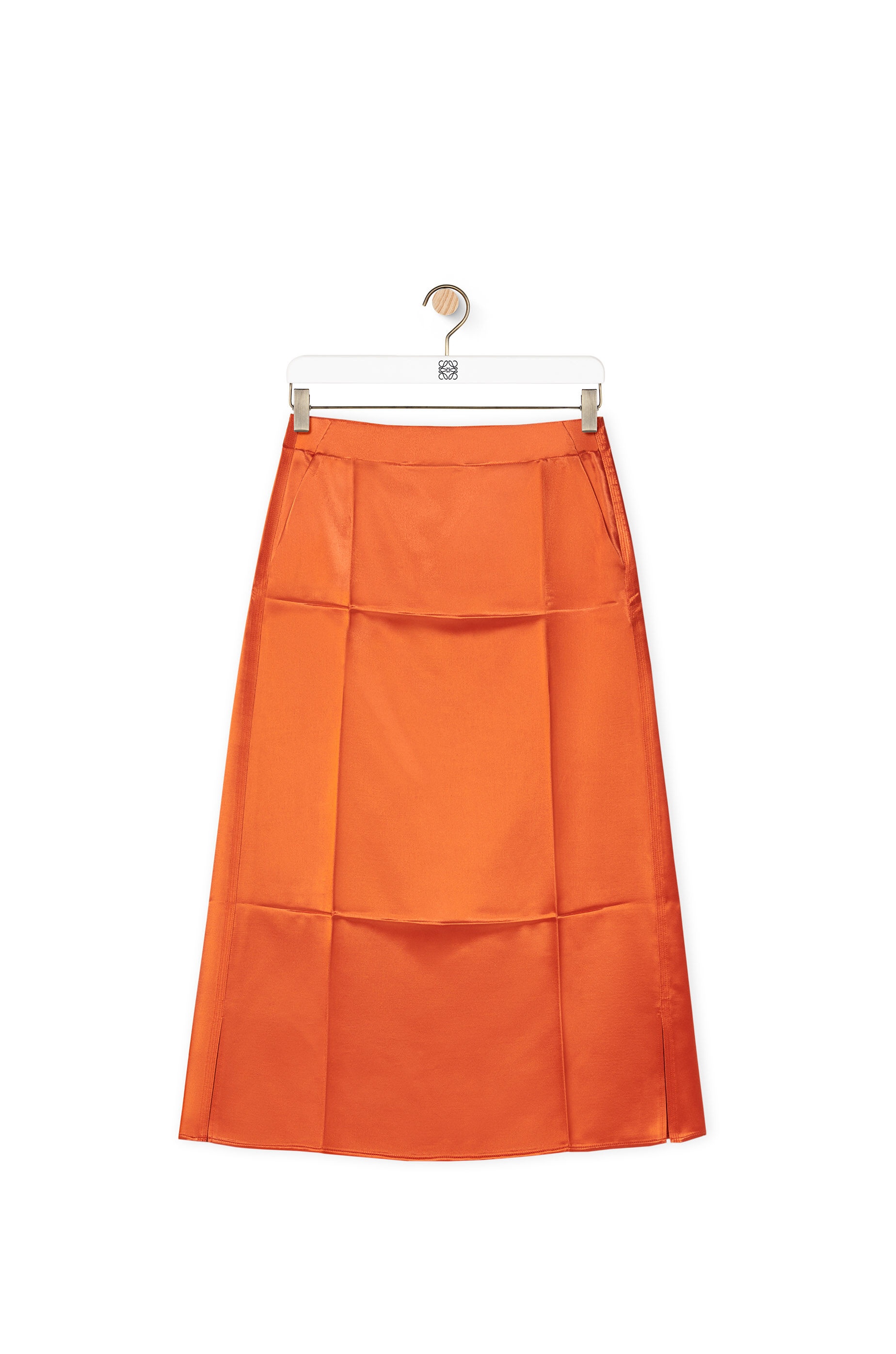 Slip midi skirt in satin - 1