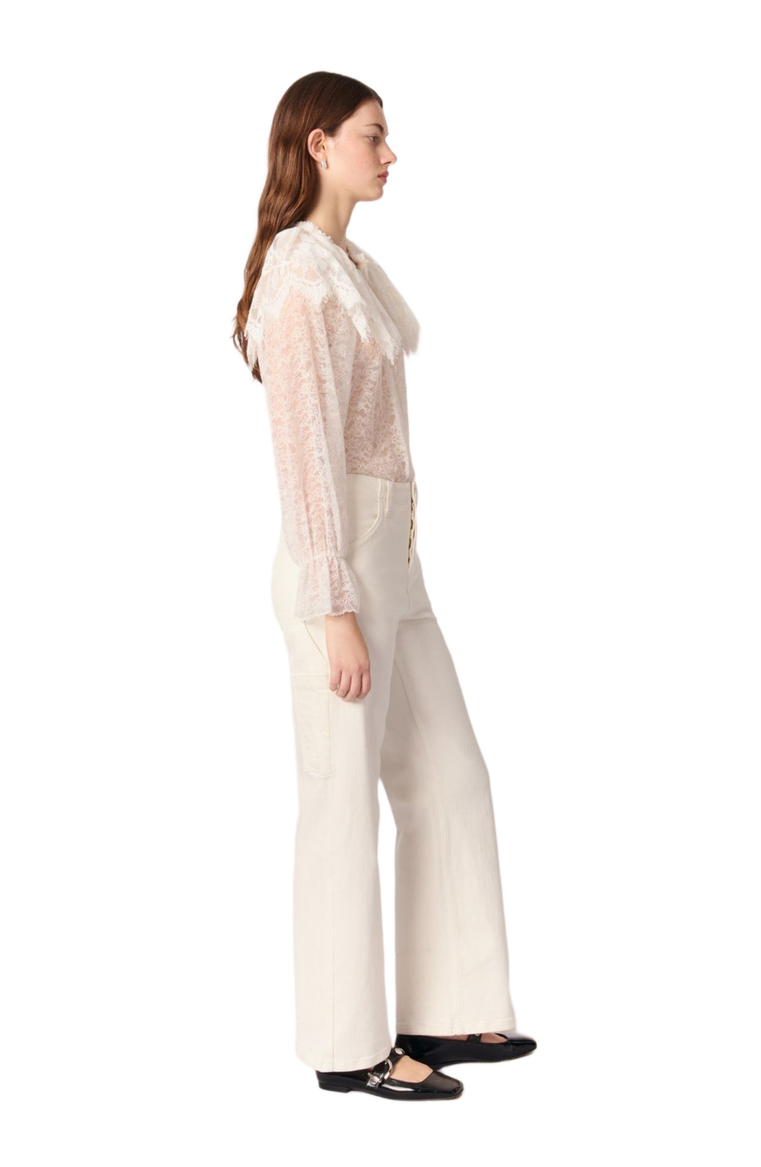 maje Carpenter cut jeans in White at Nordstrom - 3