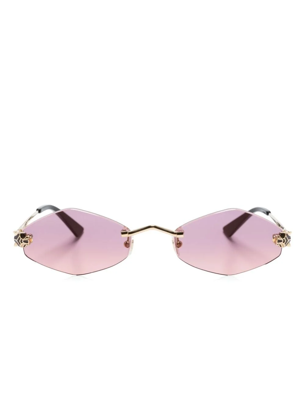 panthère-embellishment sunglasses - 1