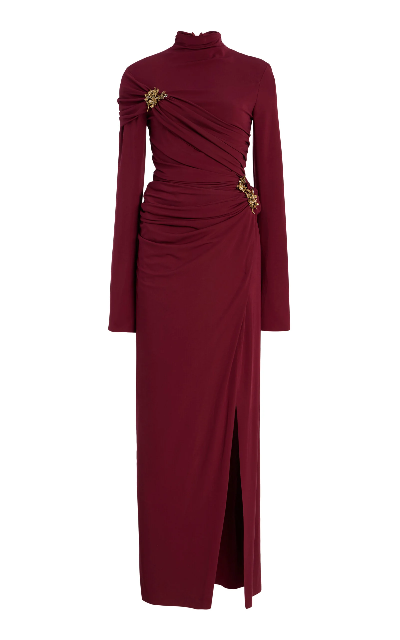 Izadora Ruched Maxi Dress burgundy - 1