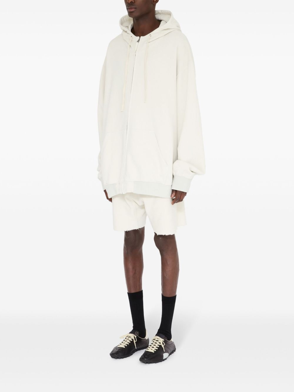 zipped drawstring hoodie - 6