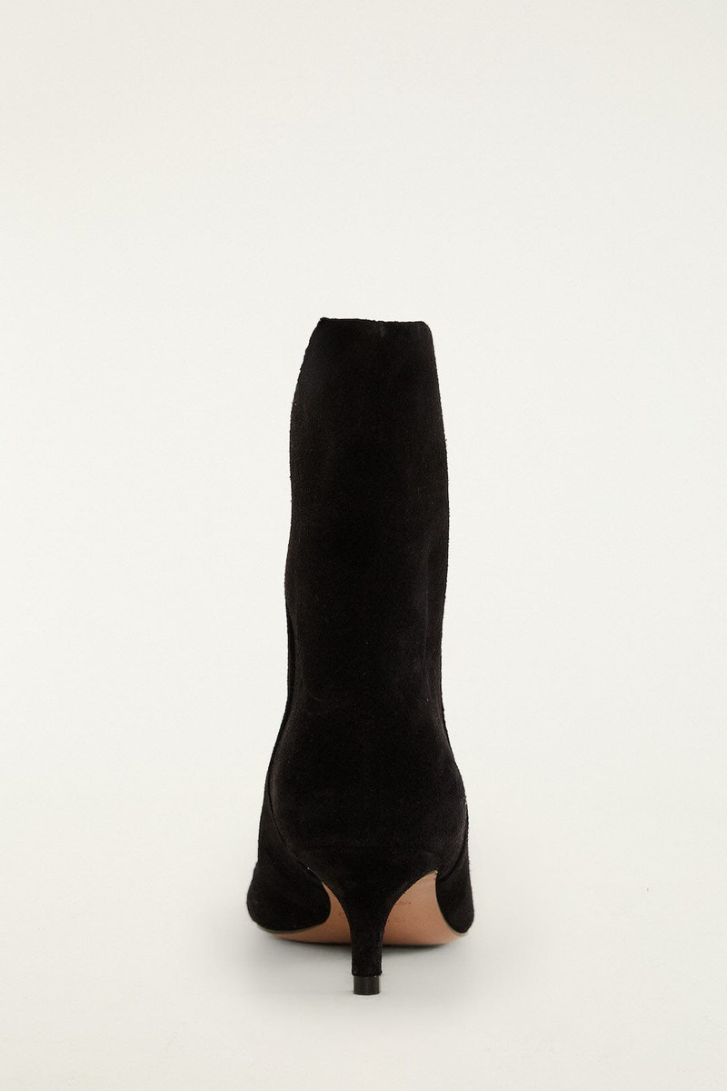 FARM RIO Black Suede Heeled Ankle Boot outlook