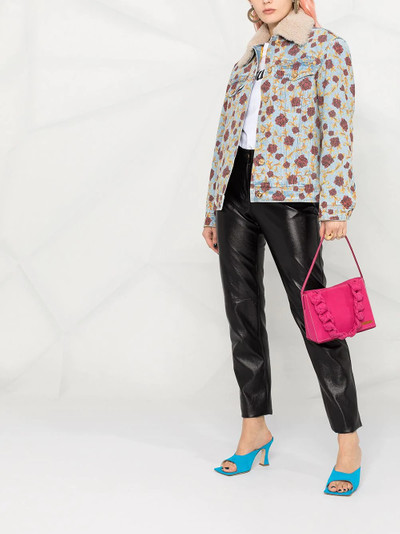 VERSACE rose pattern denim jacket outlook