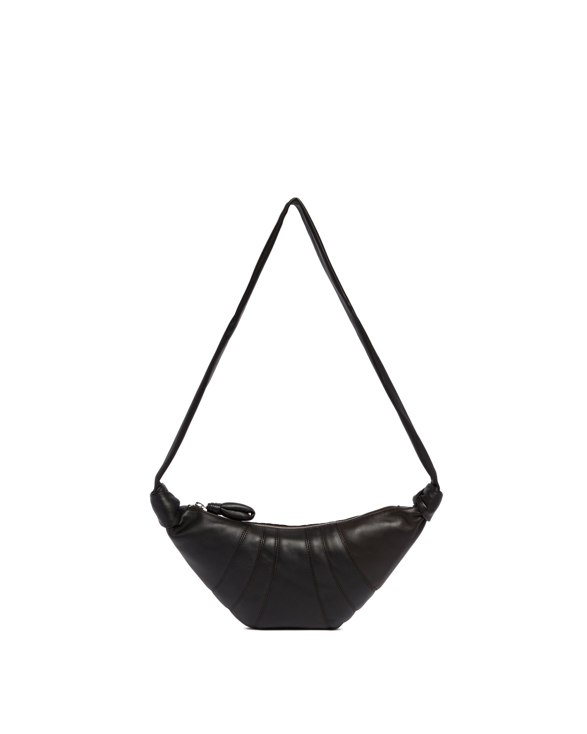 Brown Small Croissant Shoulder Bag - 1