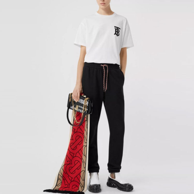 (WMNS) Burberry Monogram Motif Oversized logo Printing Female White 80174731 - 4