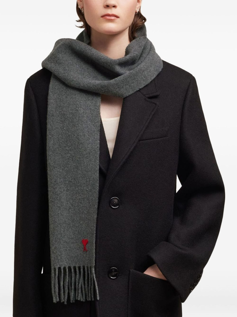 AMI Paris embroidered logo scarf outlook