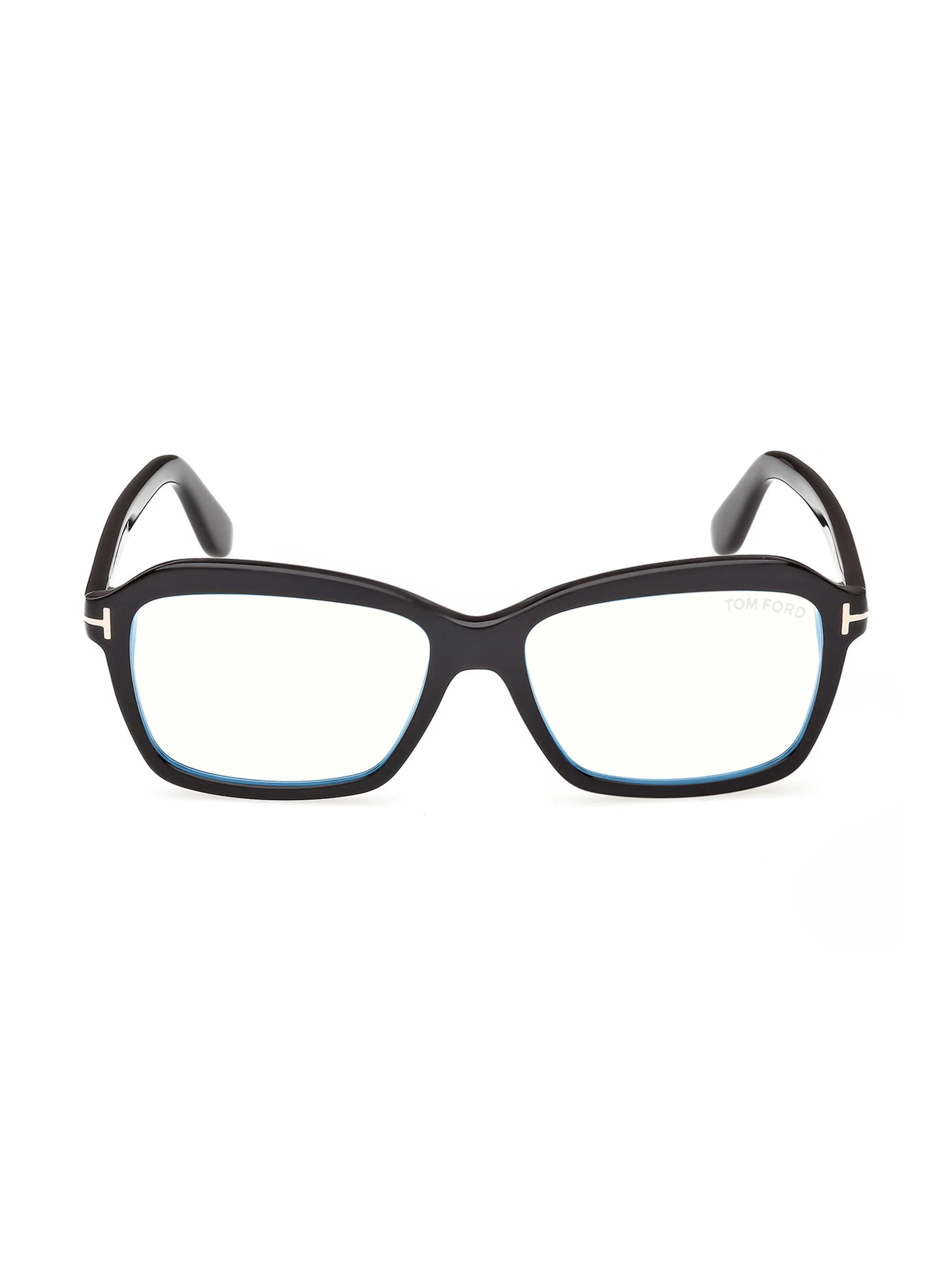 Women's 54MM Blue Block Rectangular Sunglasses - Black - 1
