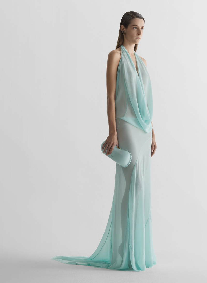 MUGLER Draped halter gown outlook