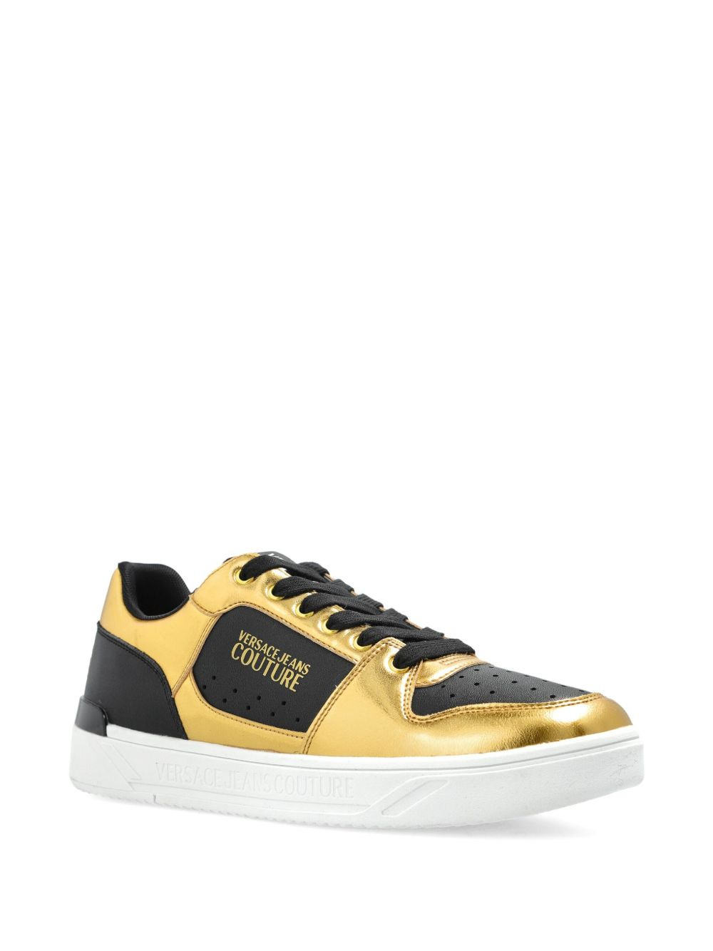 metallic-panel sneakers - 2