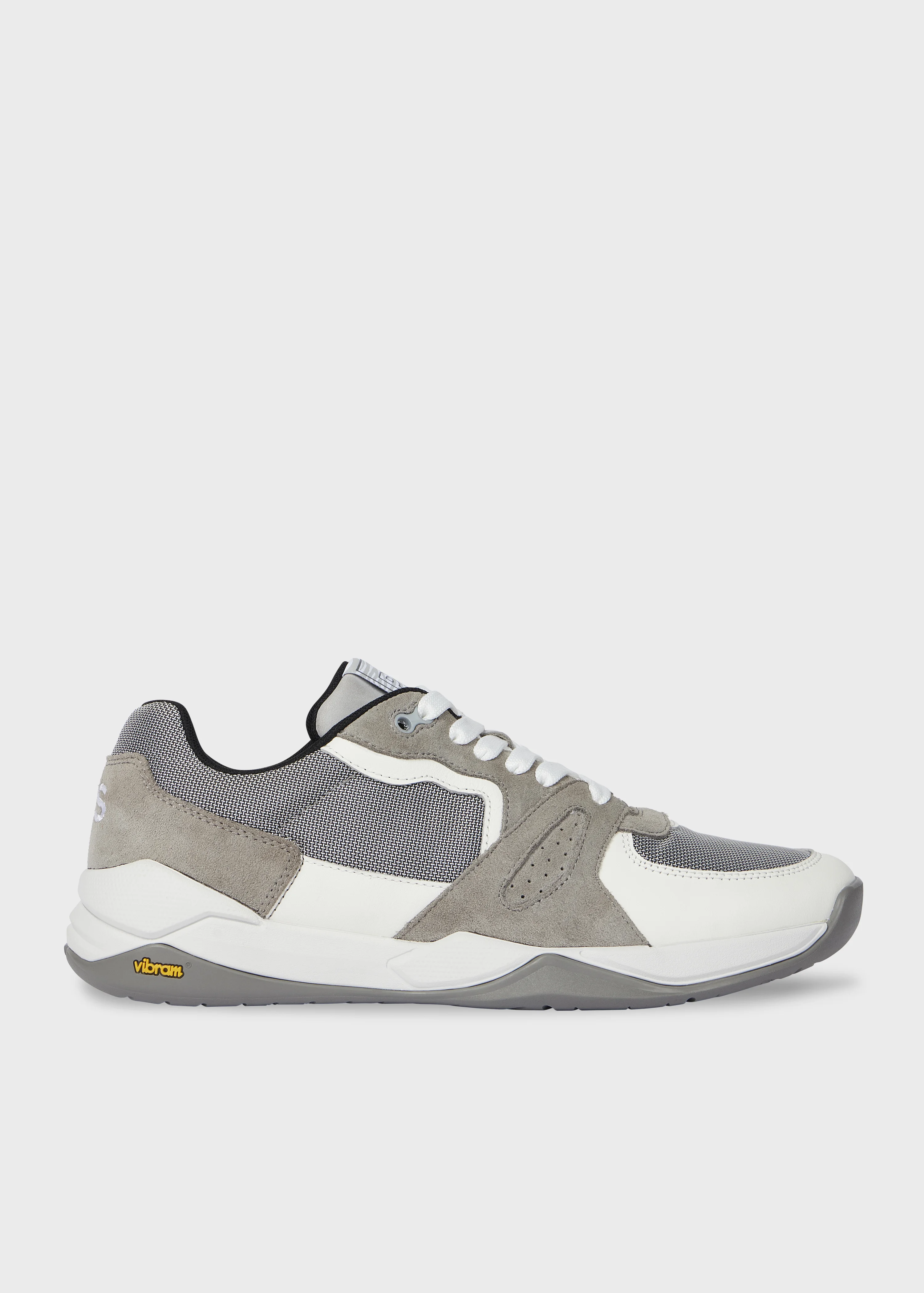 White and Grey 'Ossi' Trainers - 1