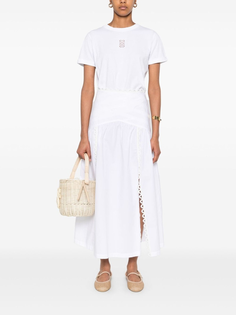 Sandro poplin midi skirt outlook