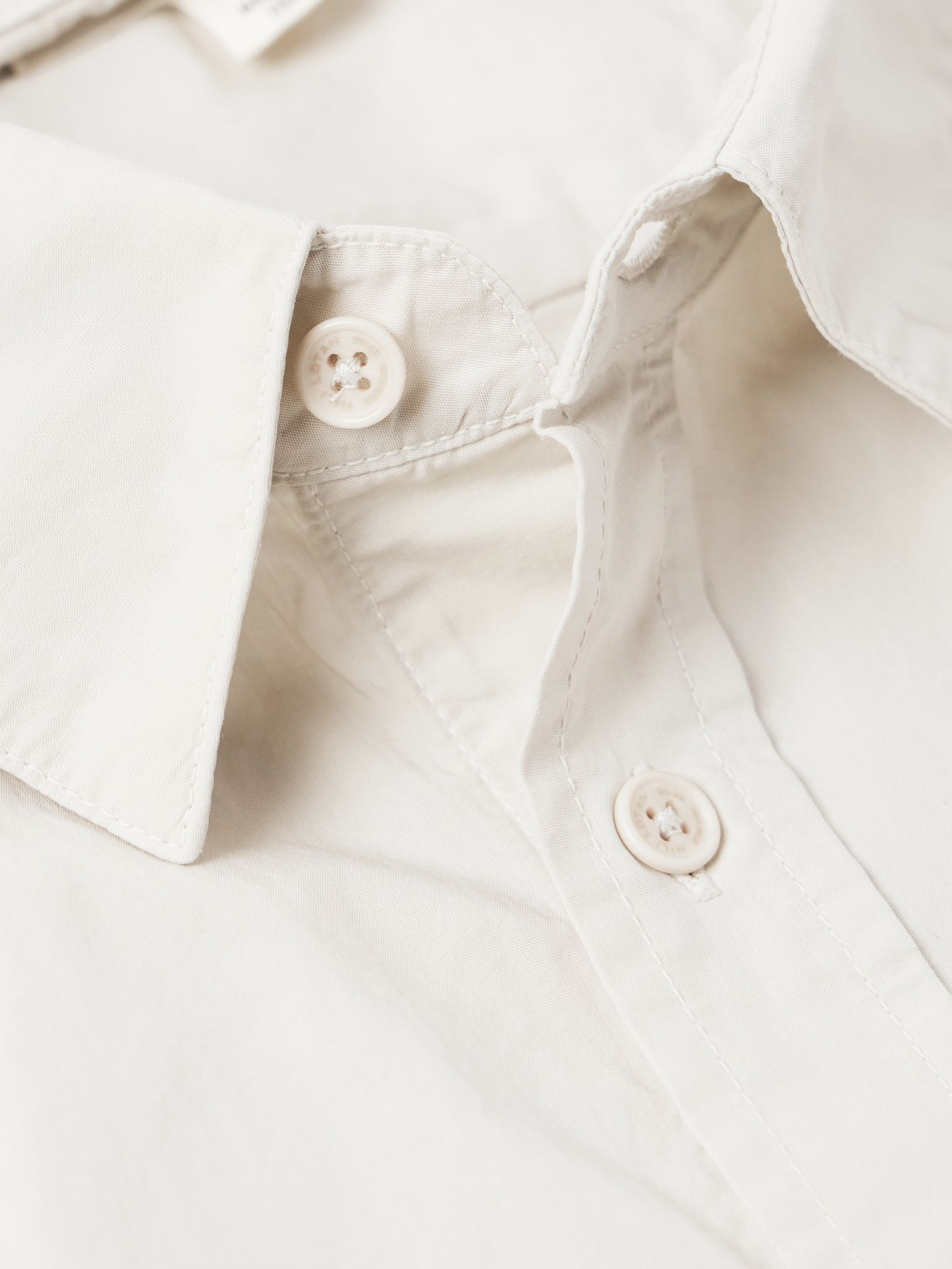 Finn Cotton Oxford Shirt Cream - 5