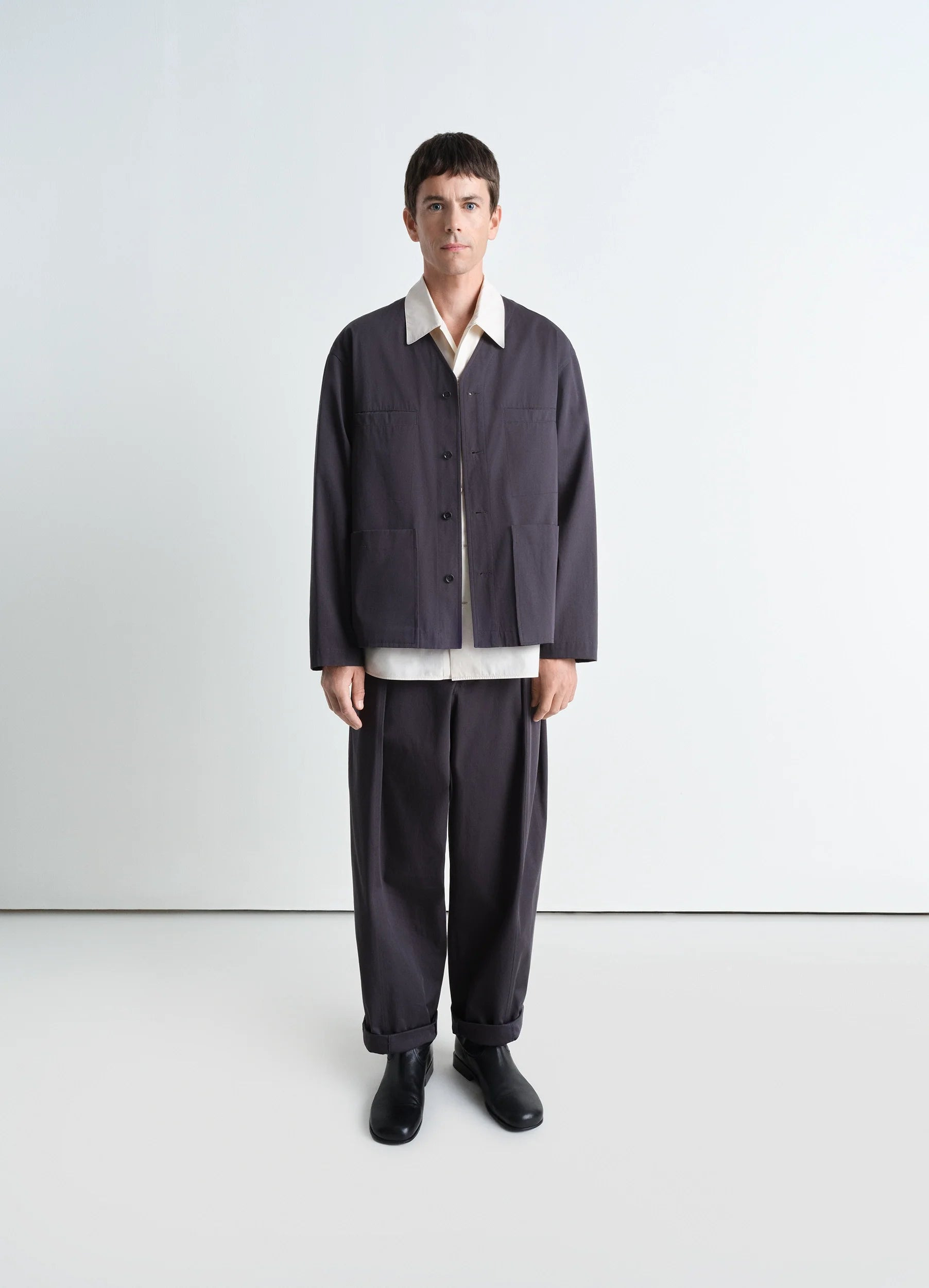 COLLARLESS OVERSHIRT - 5