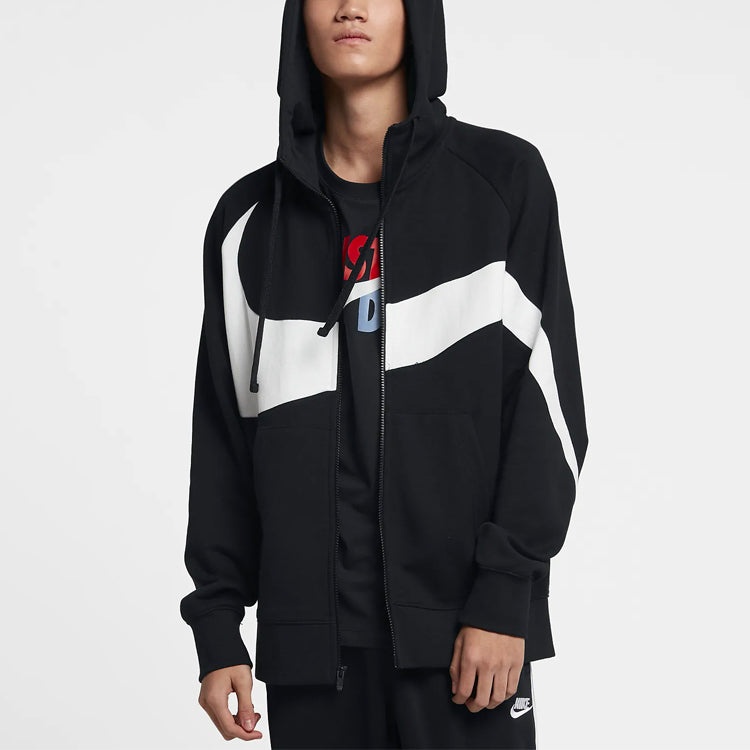 Nike Men's Coat Hooded Color Block Zipper Closure Sportswear AR3085-010 - 4