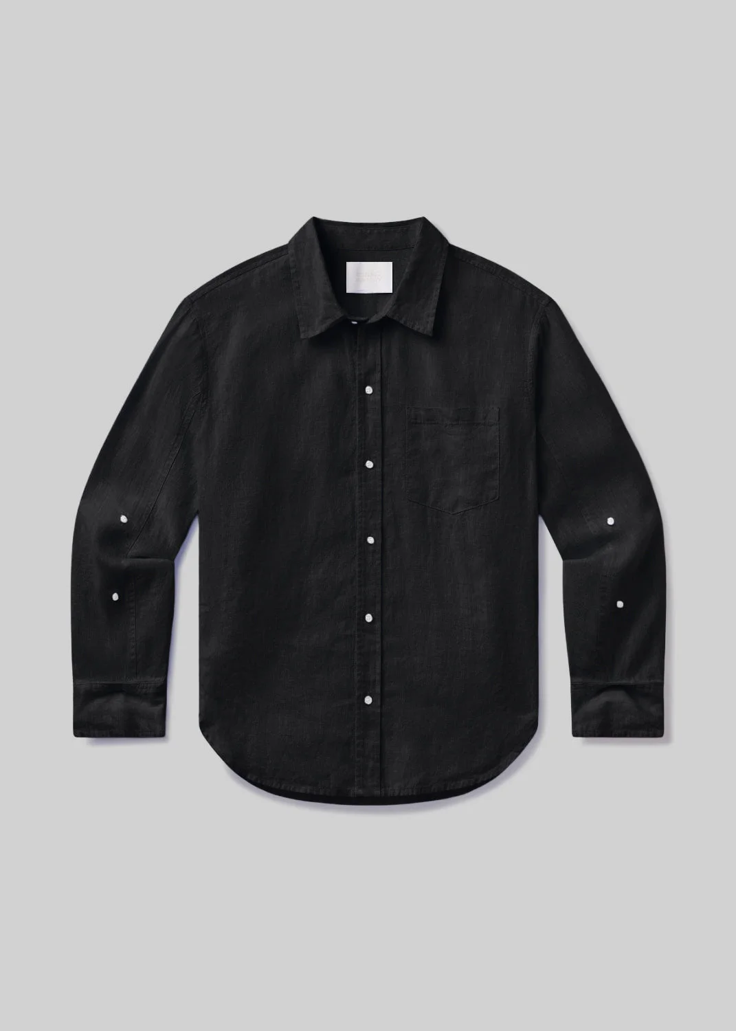 Kayla Shrunken Linen Shirt
In Black - 1