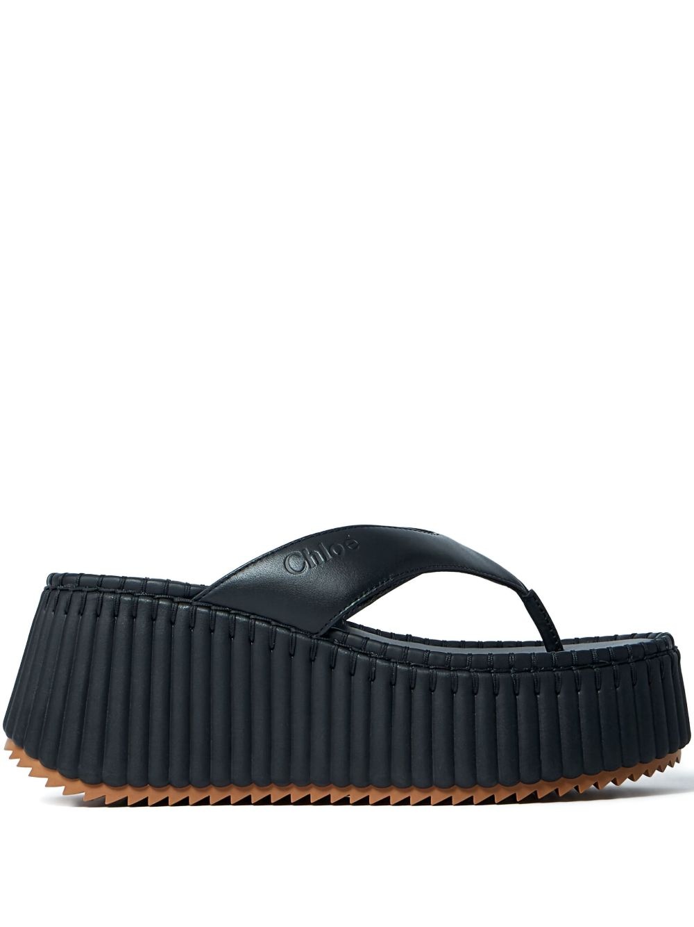 80mm platform toe-post sandals - 1