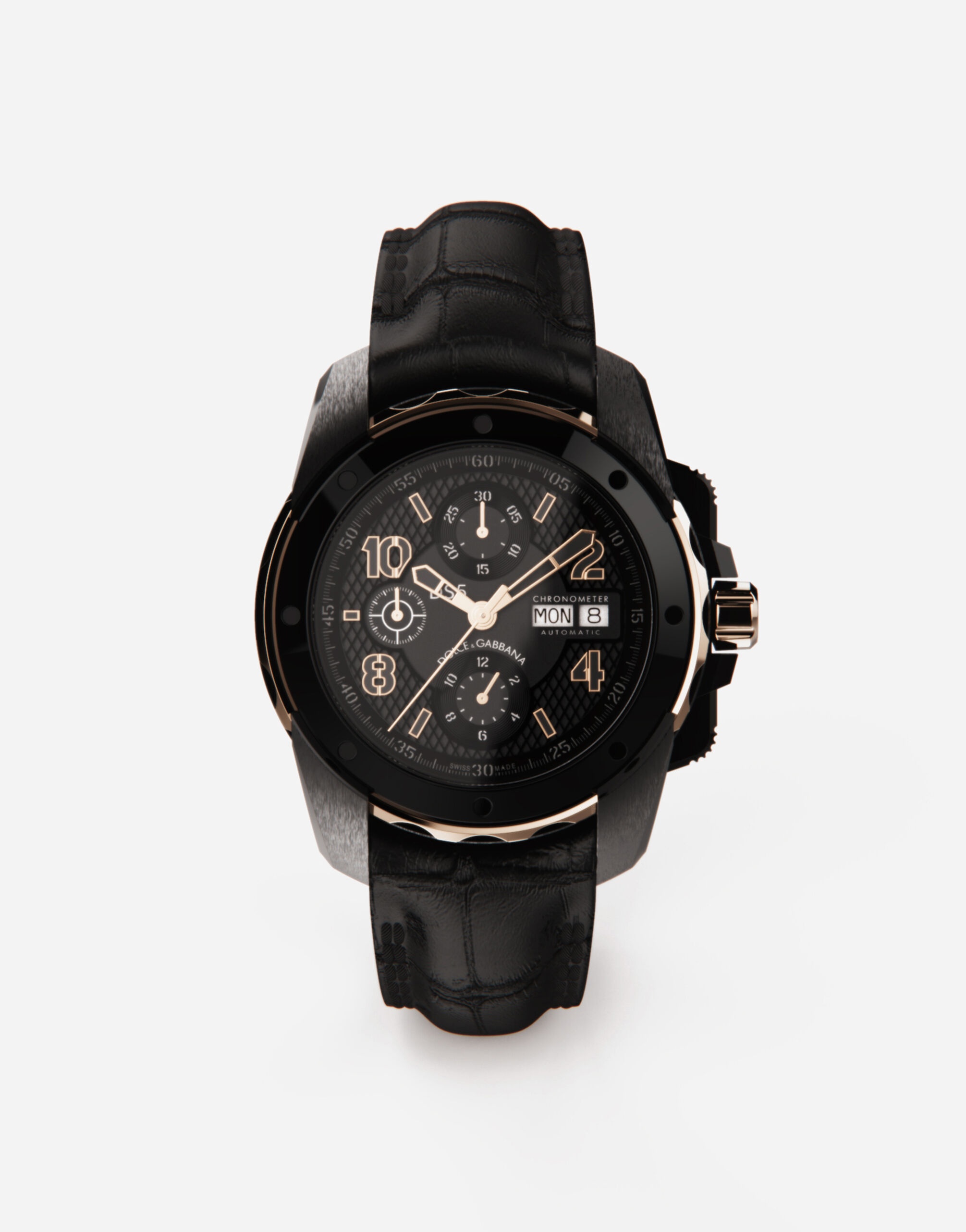 DS5 watch in red gold and steel with pvd coating - 1