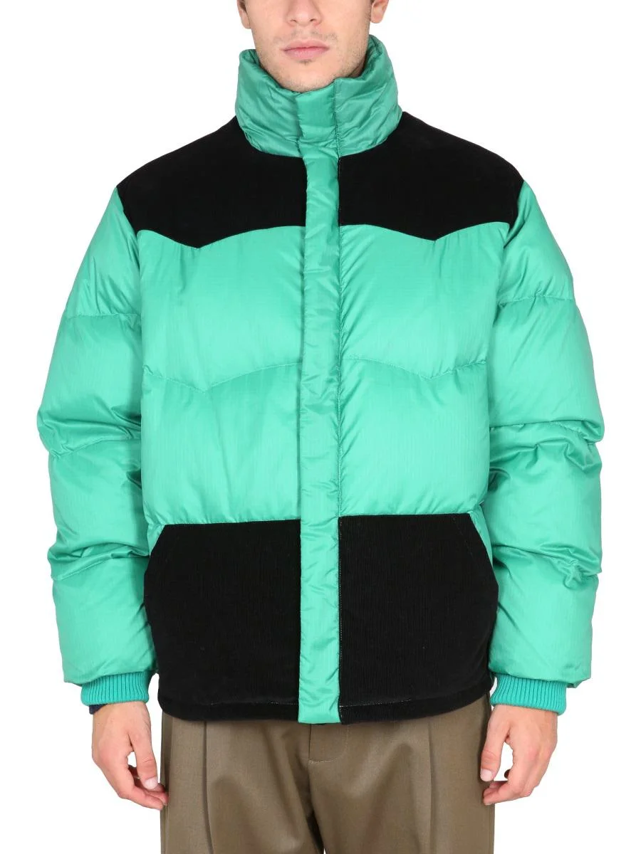 MARNI COLOR-BLOCK DOWN JACKET - 1