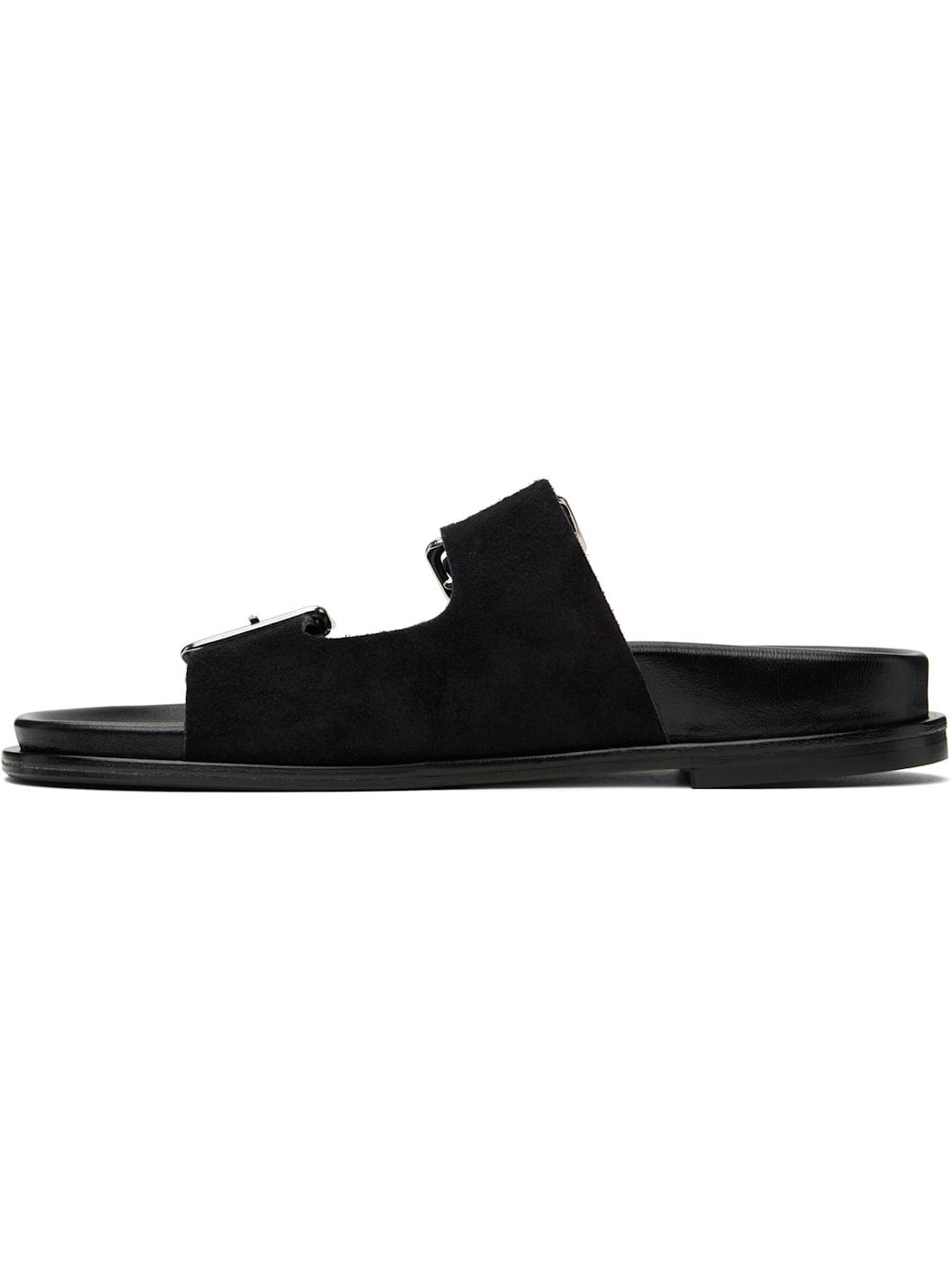 Black Meena Leather Sandals - 3