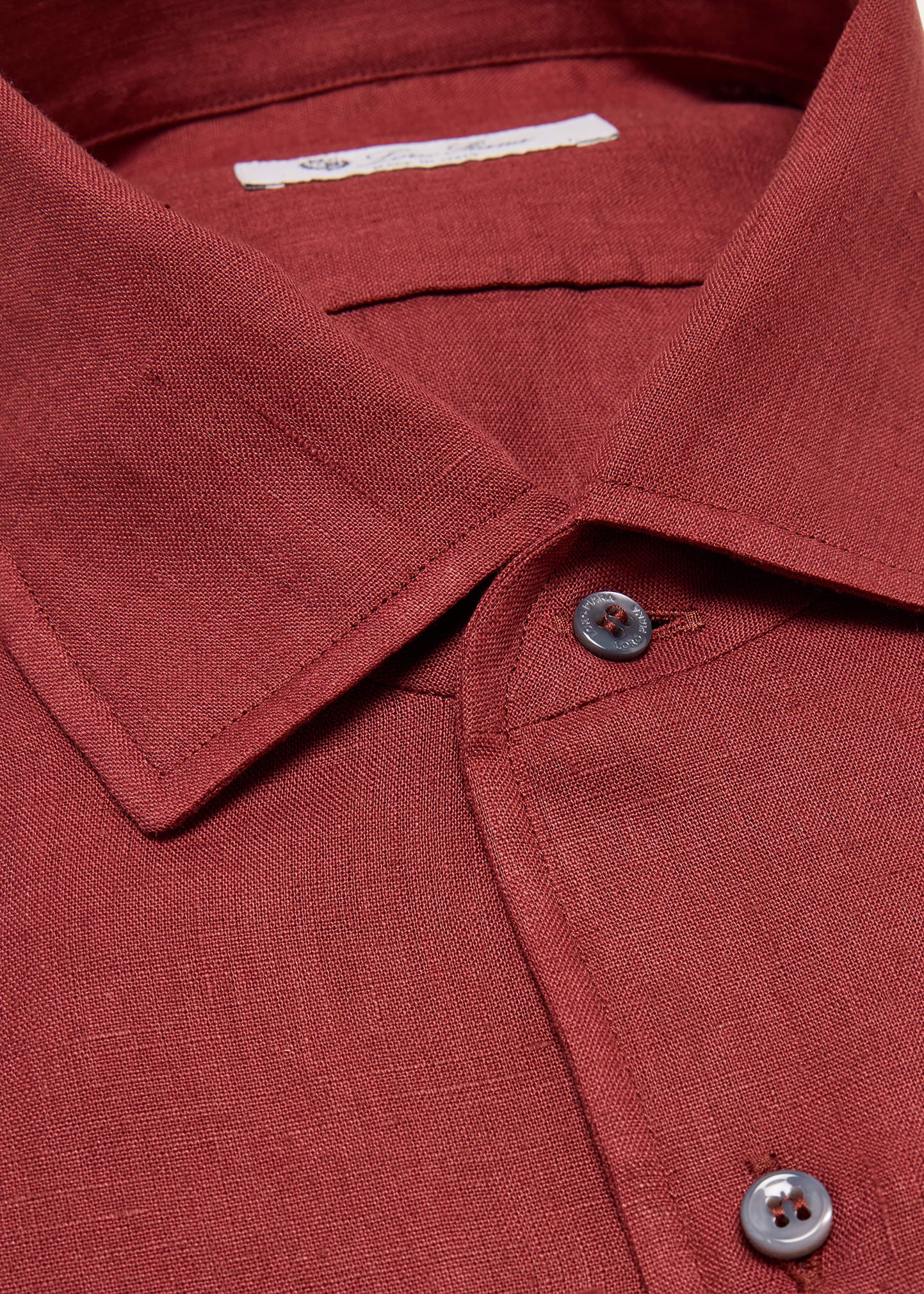 Men's Shinano Stripe Linen Casual Button-Down Shirt - 2