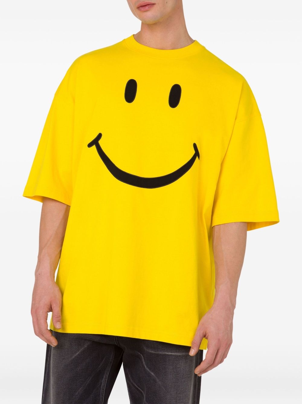 smiley-print t-shirt - 3