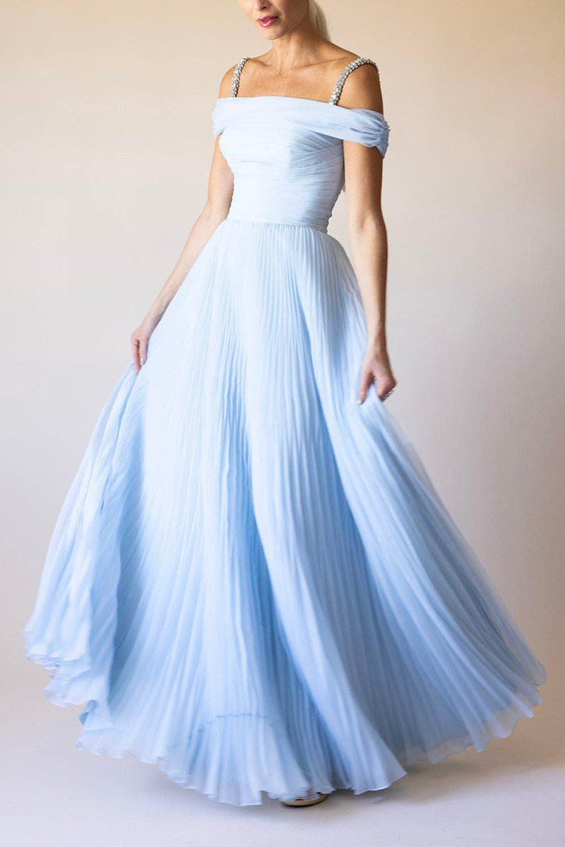 JENNY PACKHAM Mara Gown - Smoky Blue outlook