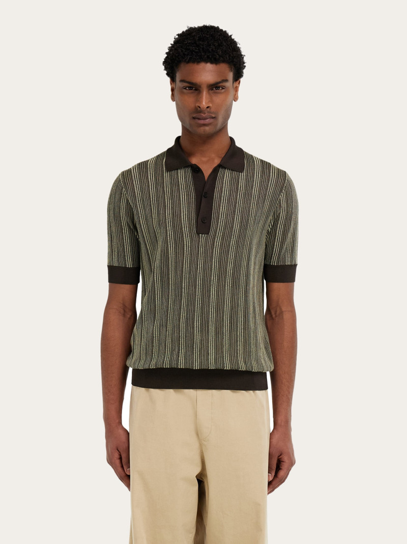 FERRAGAMO Short sleeve knitted polo outlook