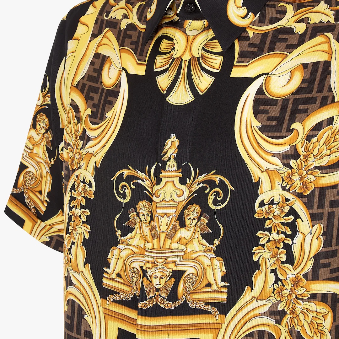 Fendace multicolor silk shirt - 3