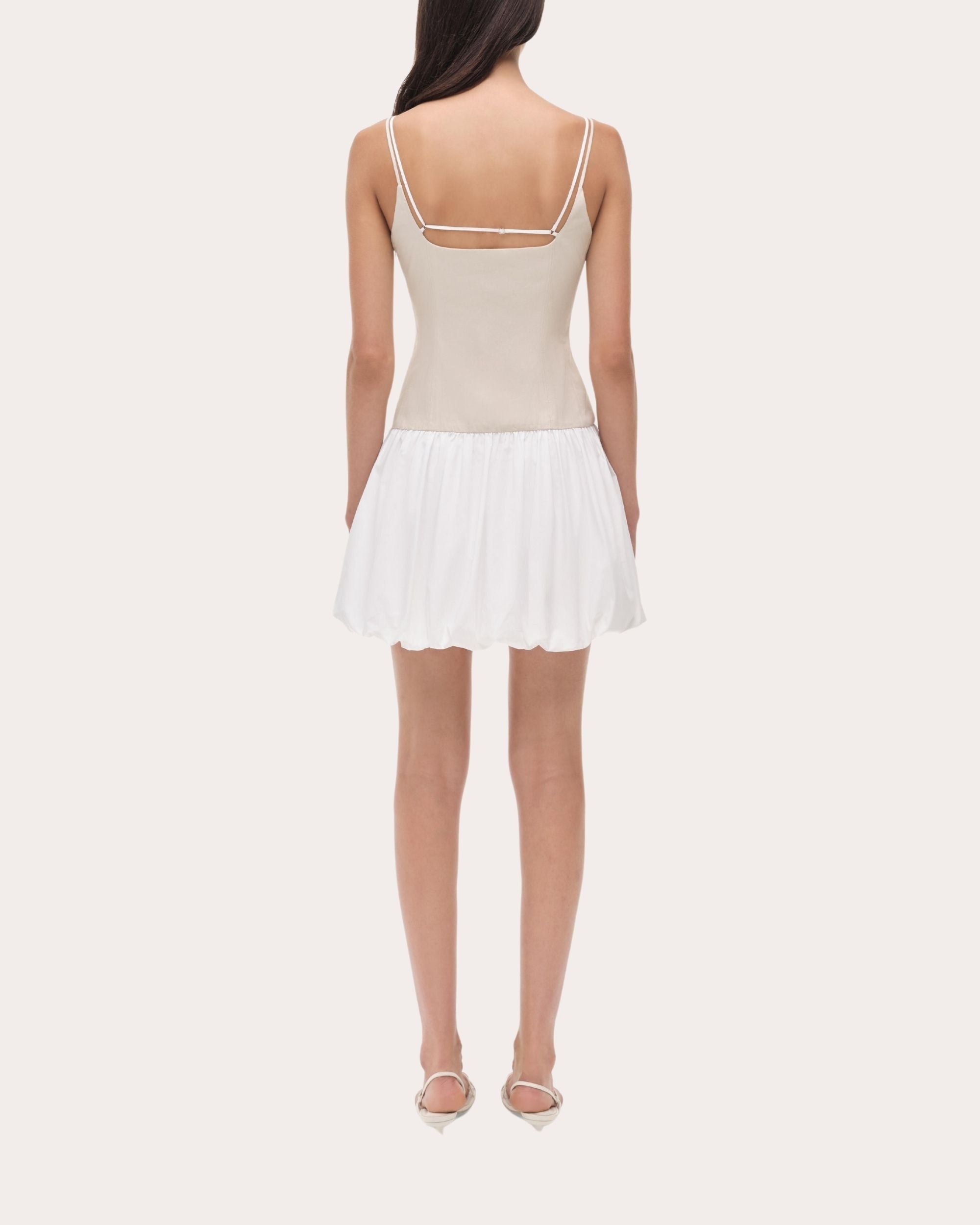 Fifi Poplin Combo Drop-Waist Mini Dress - 2