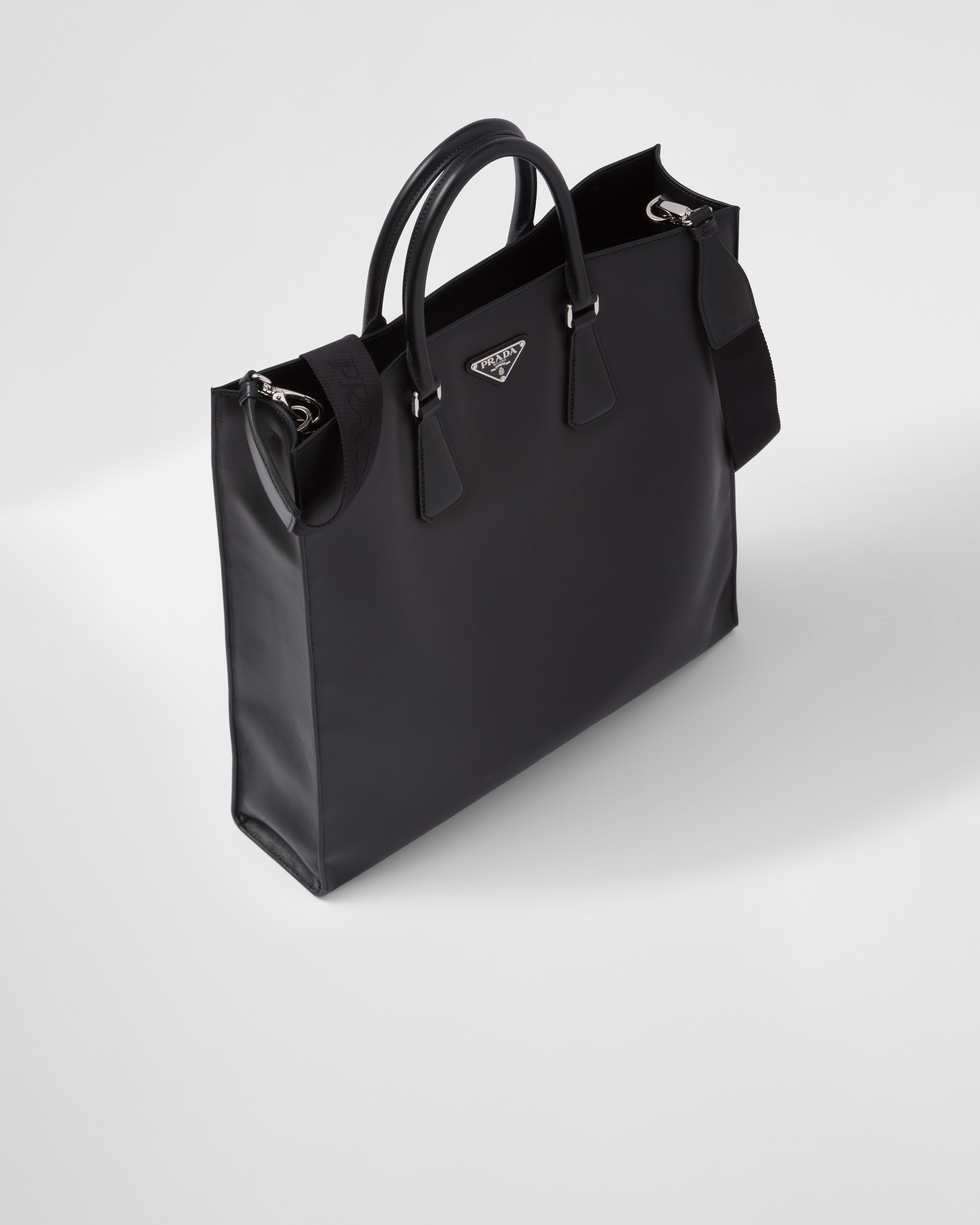 Leather tote bag with shoulder strap - 3