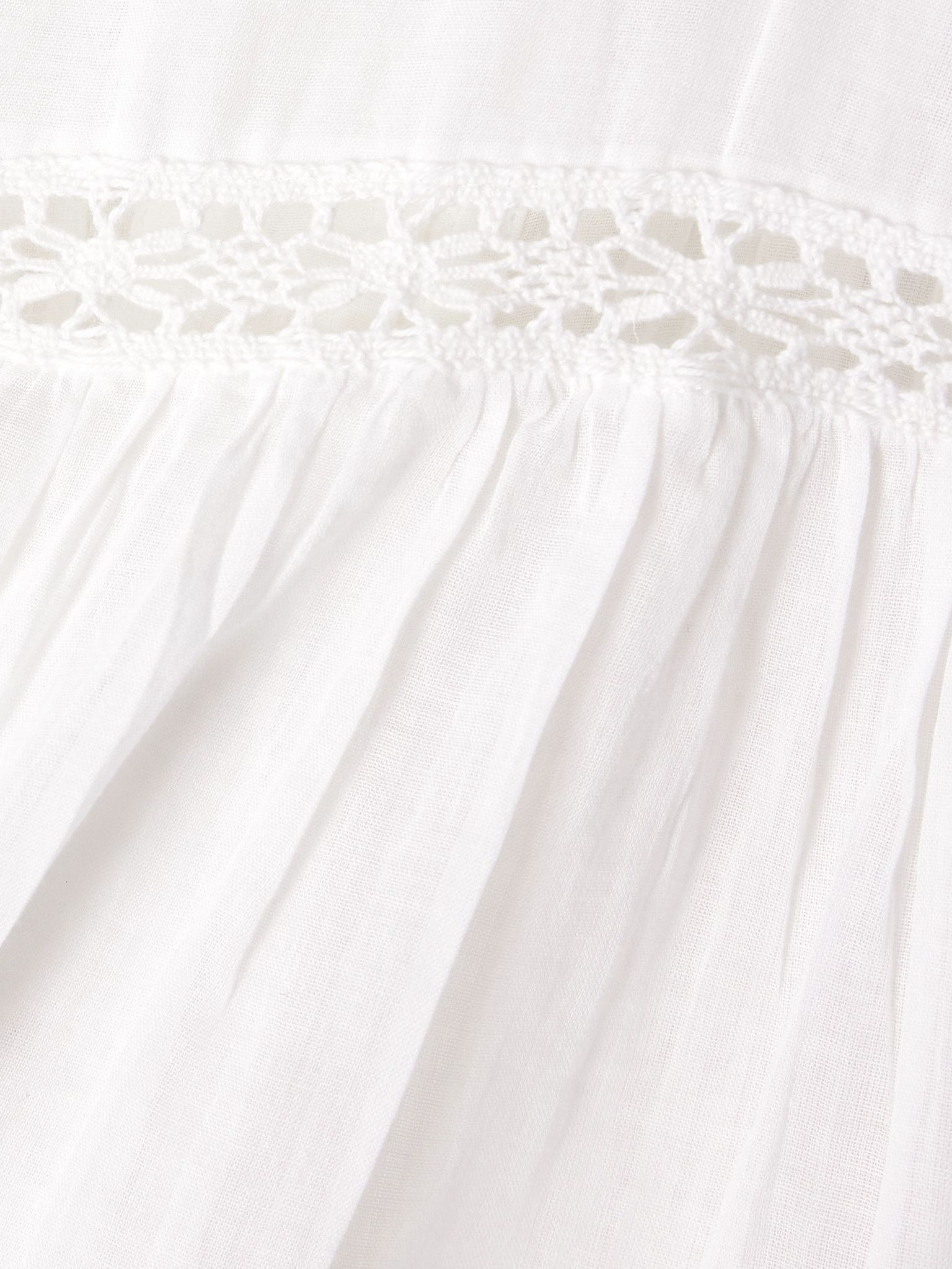 Gresia crochet-trimmed pintucked cotton-voile top White - 5