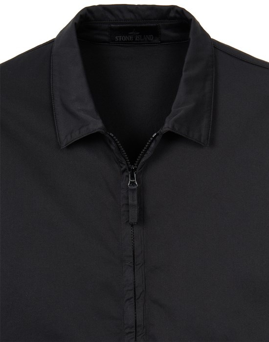 112F2 STRETCH COTTON LYOCELL SATIN_ GARMENT DYED_ GHOST PIECE BLACK - 4