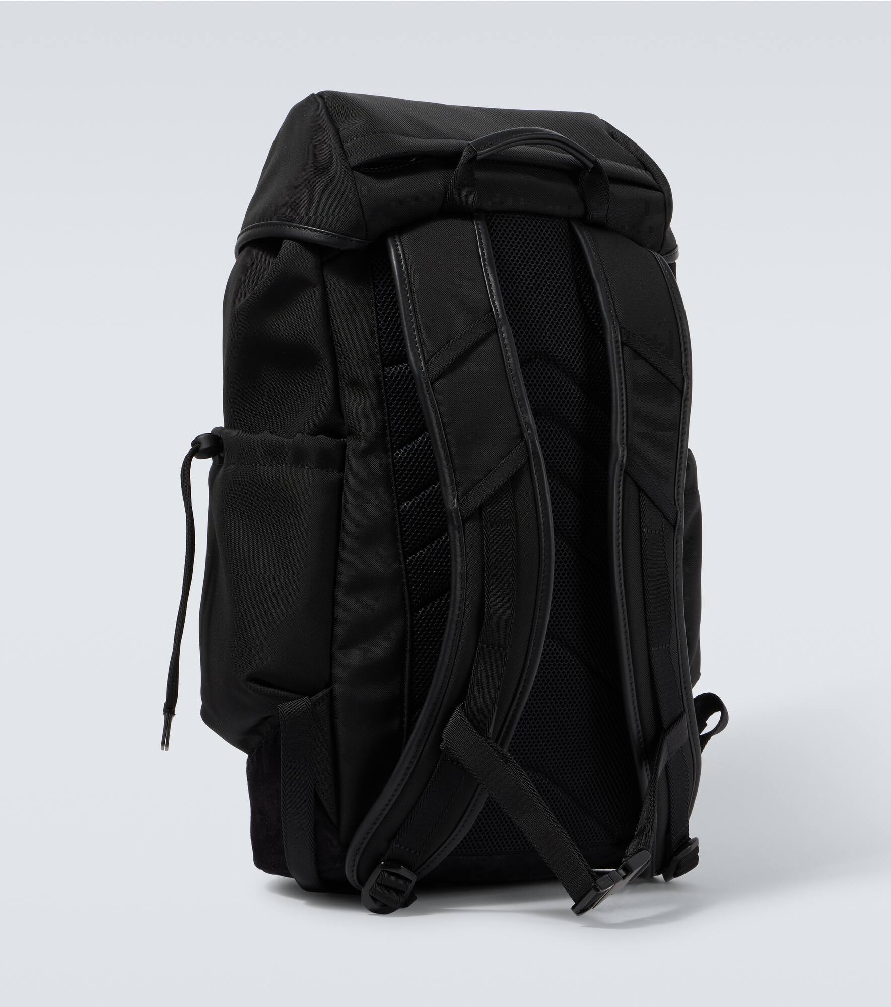 Leather-trimmed backpack - 5