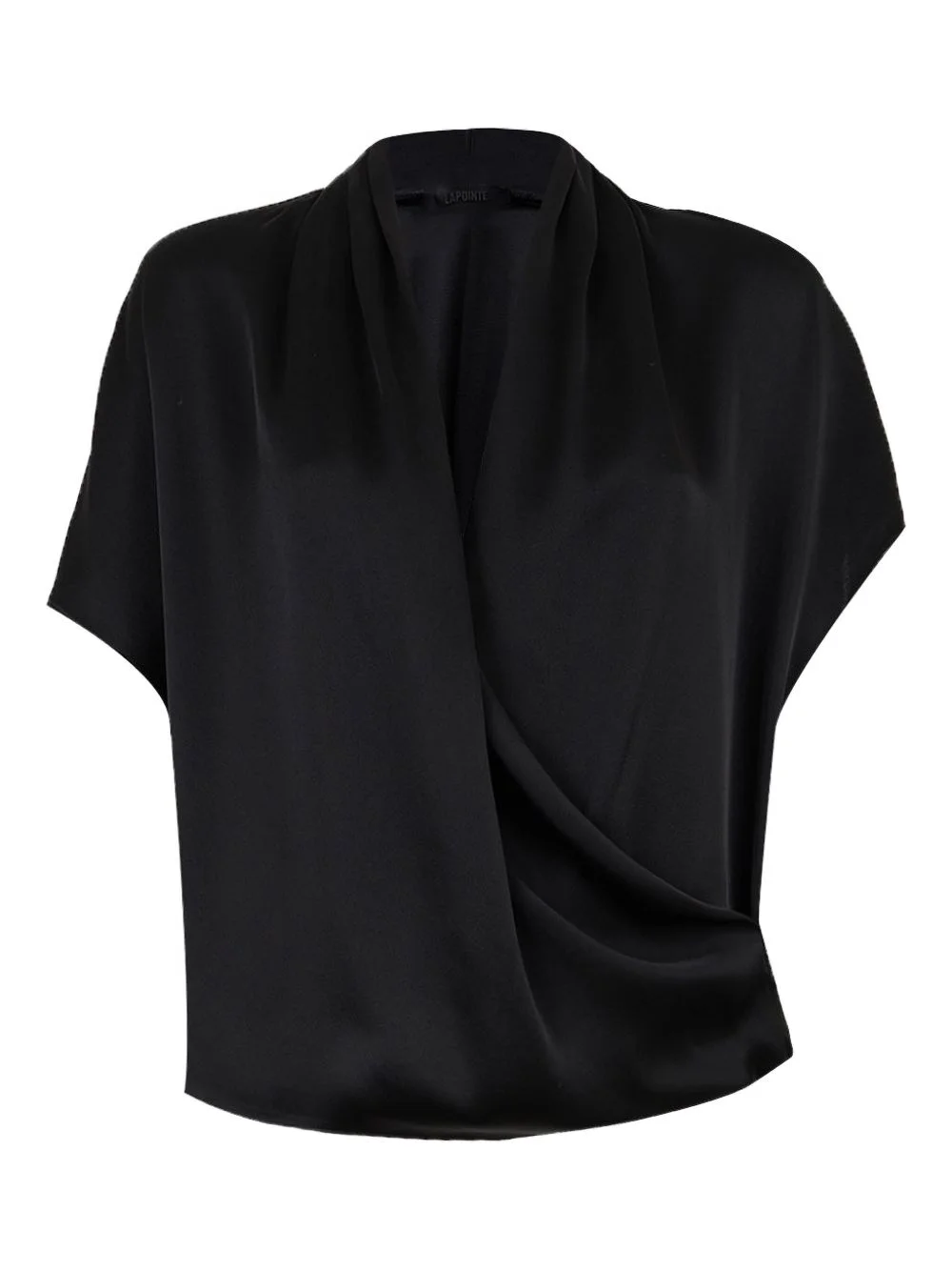 draped-front V-neck blouse - 1