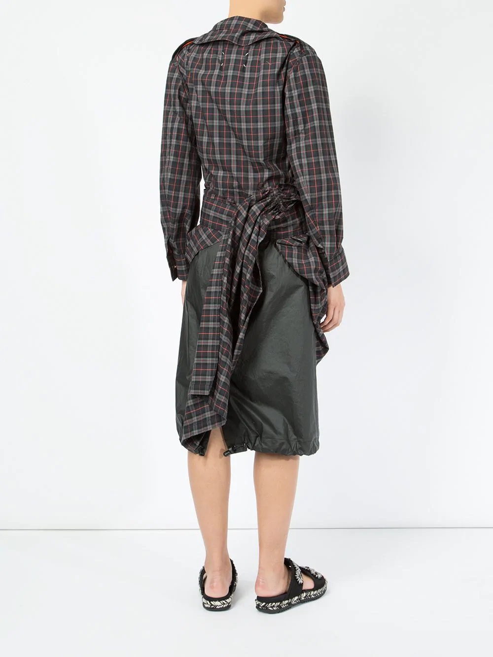 deconstructed plaid dress - 4