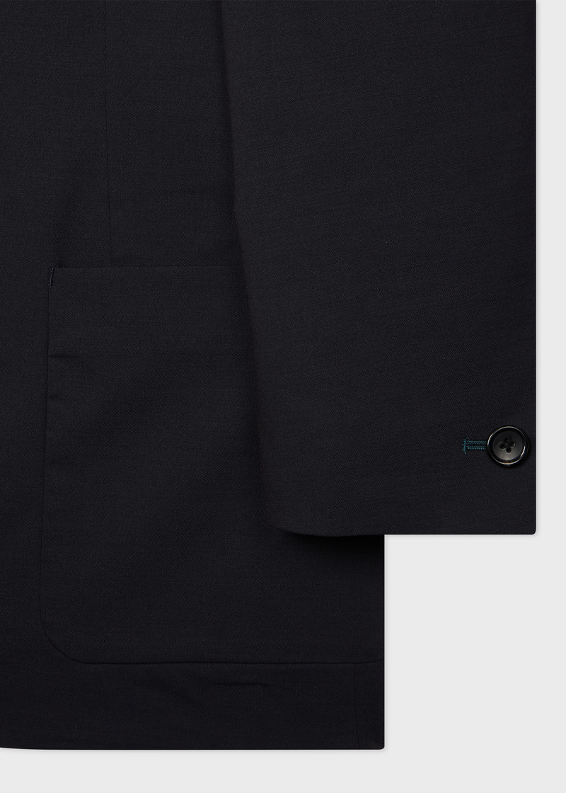 Navy Wool and Cotton-Blend Buggy-Lined Blazer 3