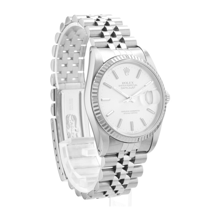 Pre-owned Rolex Datejust 36 Automatic Silver Dial Men's Watch 16234 SSJ - 7