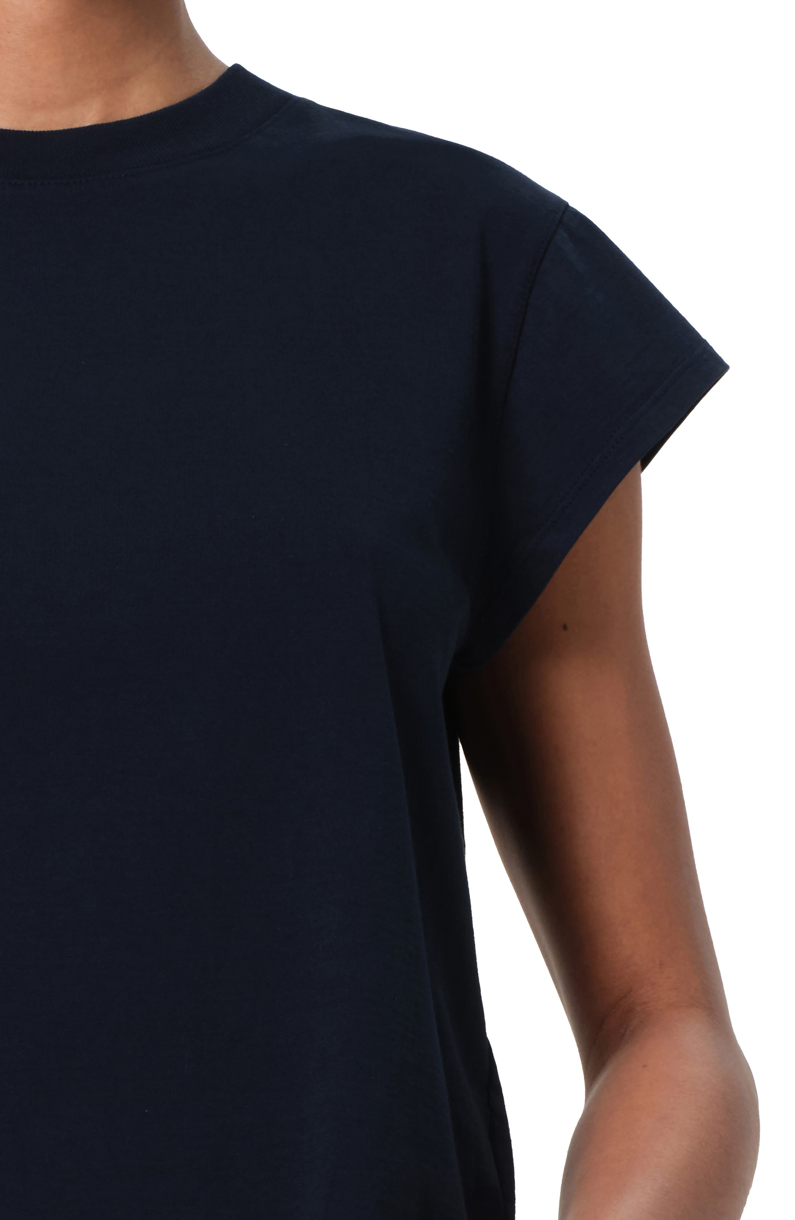 AGOLDE Bryce Cap Sleeve T-Shirt in Storm Dark Navy at Nordstrom - 4