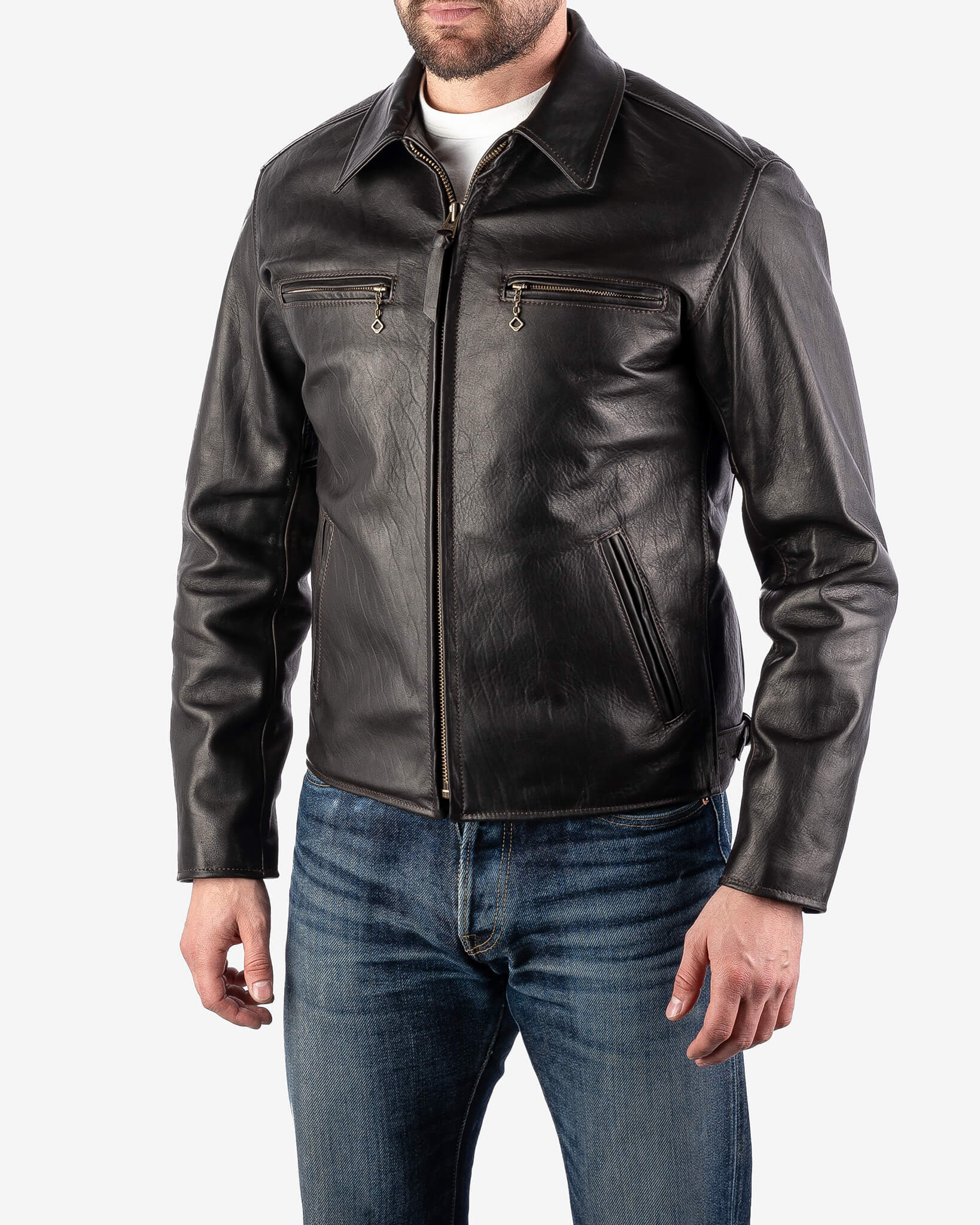 IHSB-WJ Iron Heart x Simmons Bilt Blattwerk Work Jacket - Brown - 3