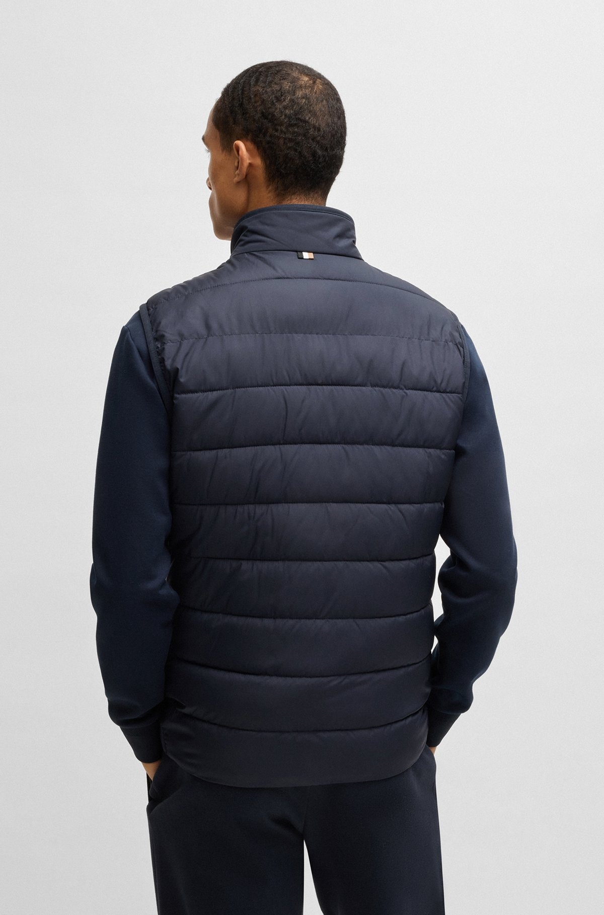 REGULAR-FIT WATER-REPELLENT GILET WITH TONAL LOGO - 4