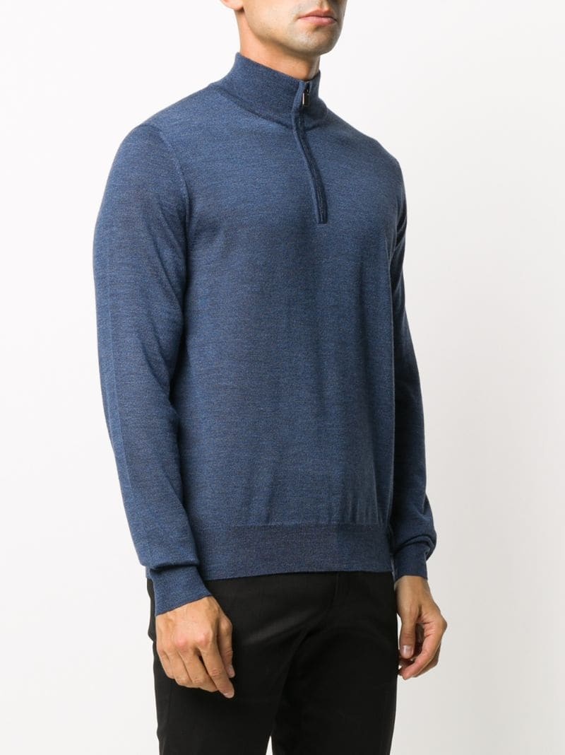 half-zip wool jumper - 5