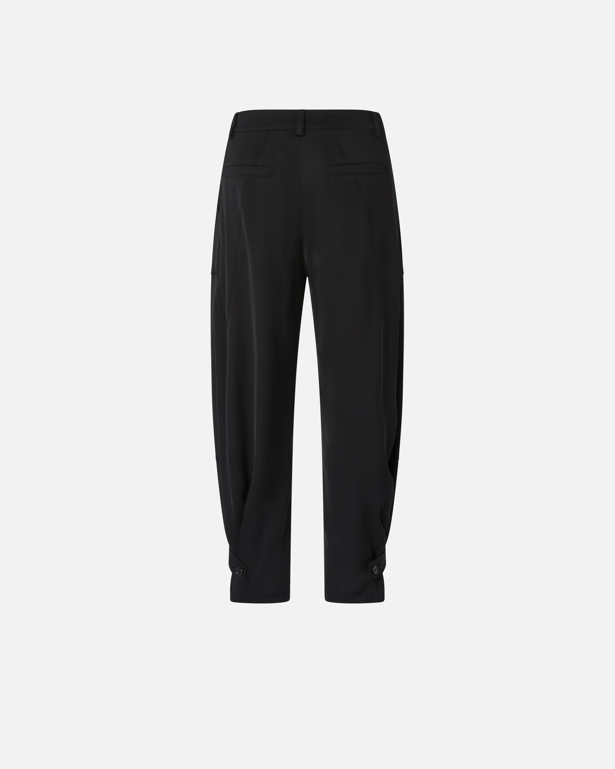 P-PANTS TROUSERS IN MATTE SATIN WITH BUTTON AT THE HEM - 6