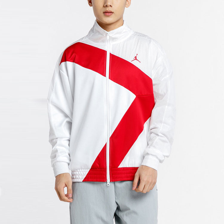 Air Jordan Stand Collar Sports Windproof Jacket White CI7916-100 - 3