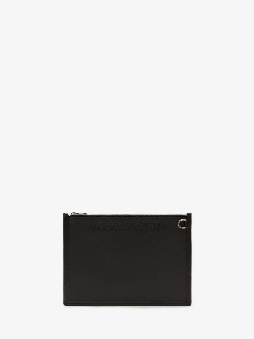 Edge Zip Pouch in Black - 1
