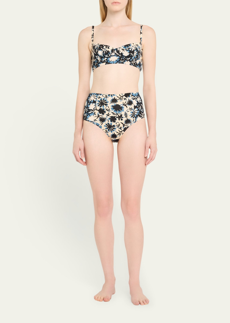 ULLA JOHNSON Zahara High-Waist Bikini Bottoms outlook