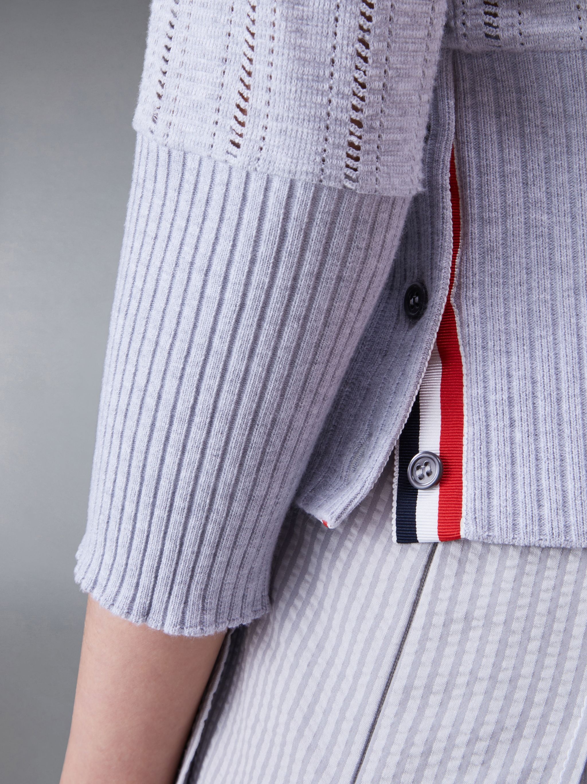 pointelle-knit cotton cardigan - 4