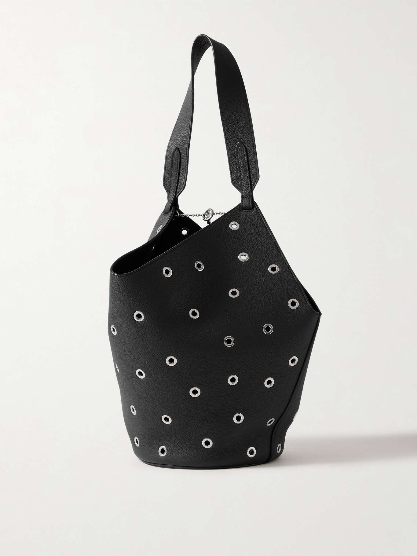 Lotus small embellished textured-leather tote - 3