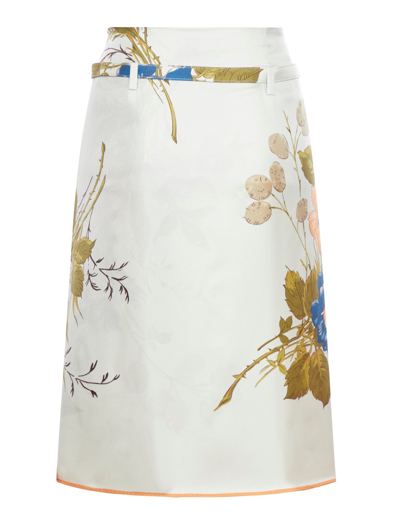 PRINTED SILK TWILL SKIRT - 2